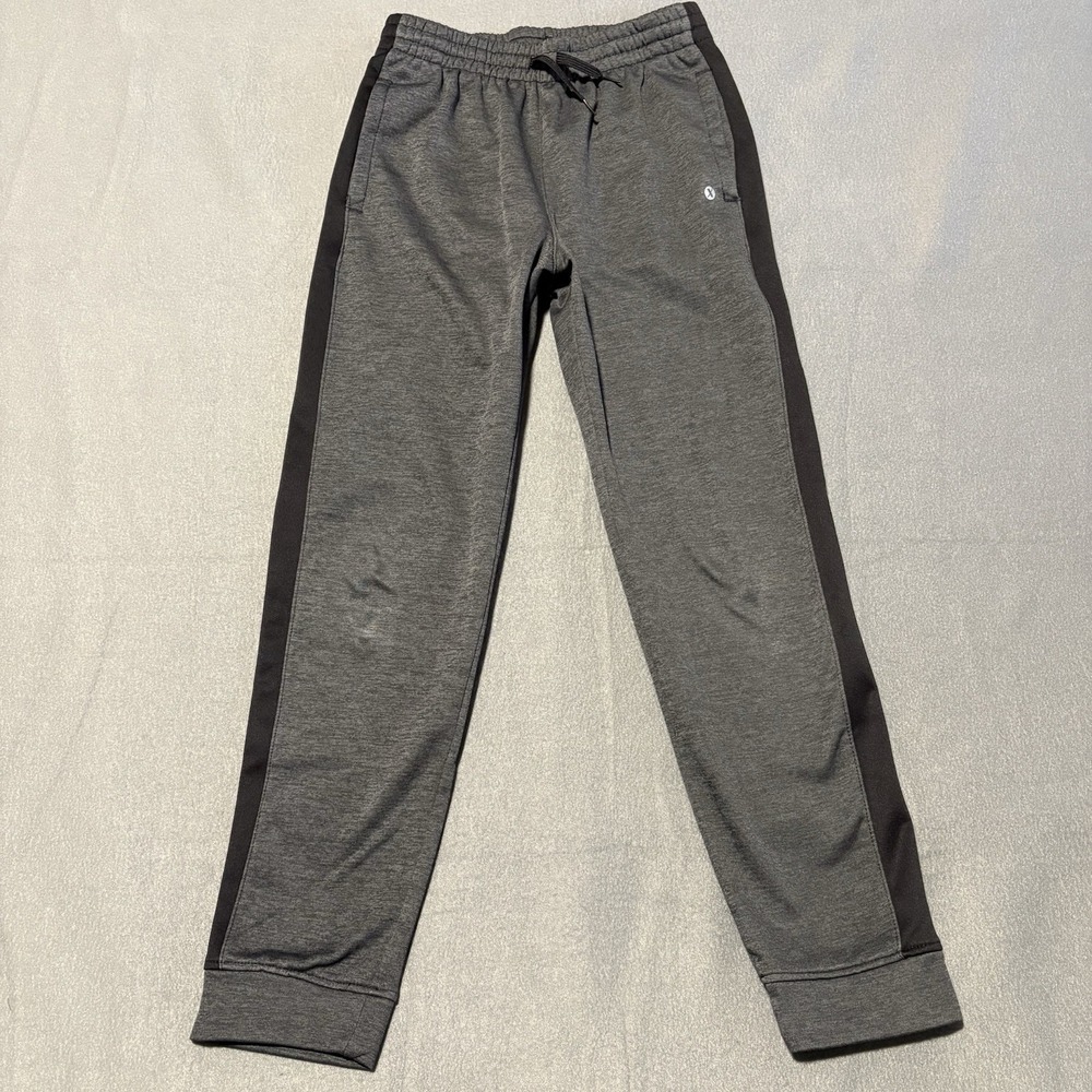 Xersion‎ Quick-Dri Sweatpants Joggers Boys Gray L 14/16 Adjustable Waist Fleece